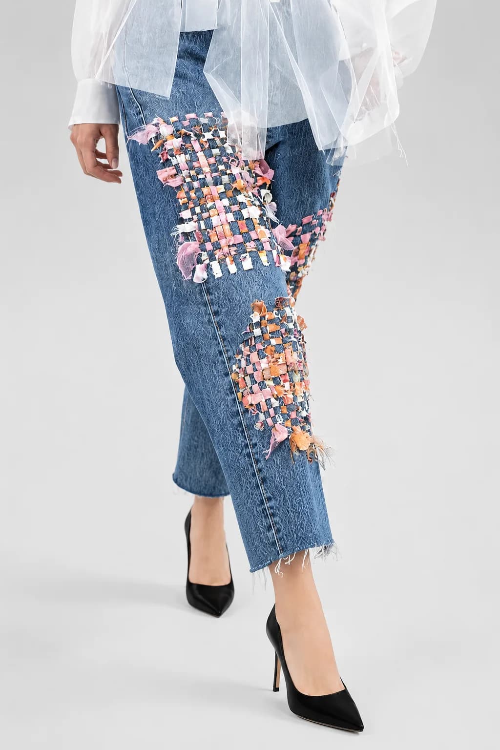 Woven Bloom Denim
