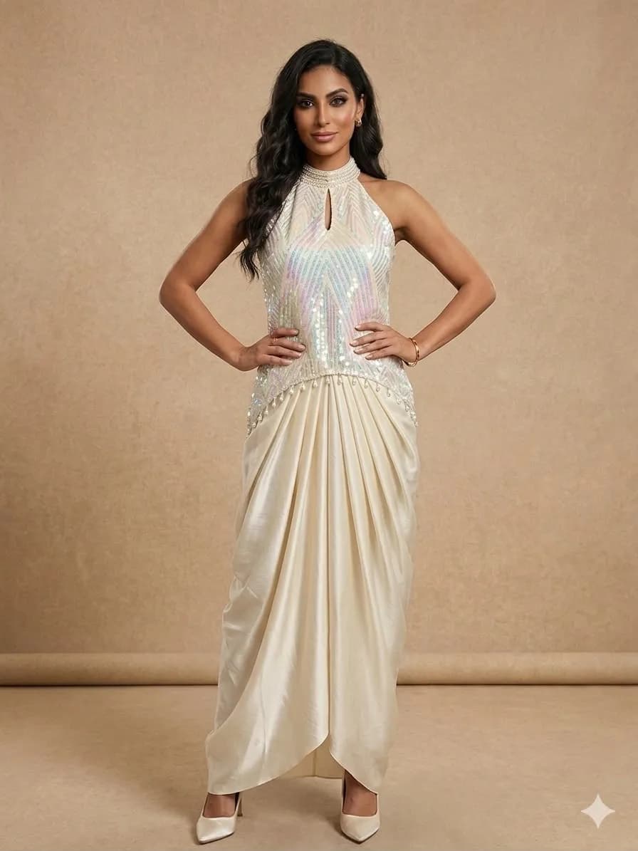 Moonlit Ivory Drape Set