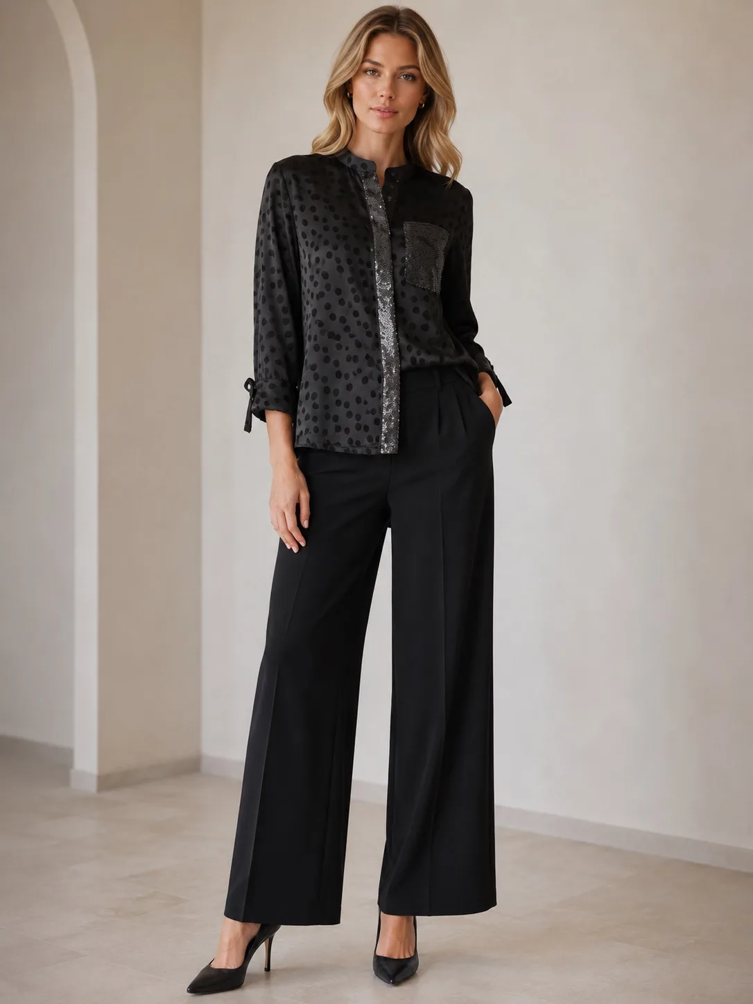 Noir Dot Luxe Shirt